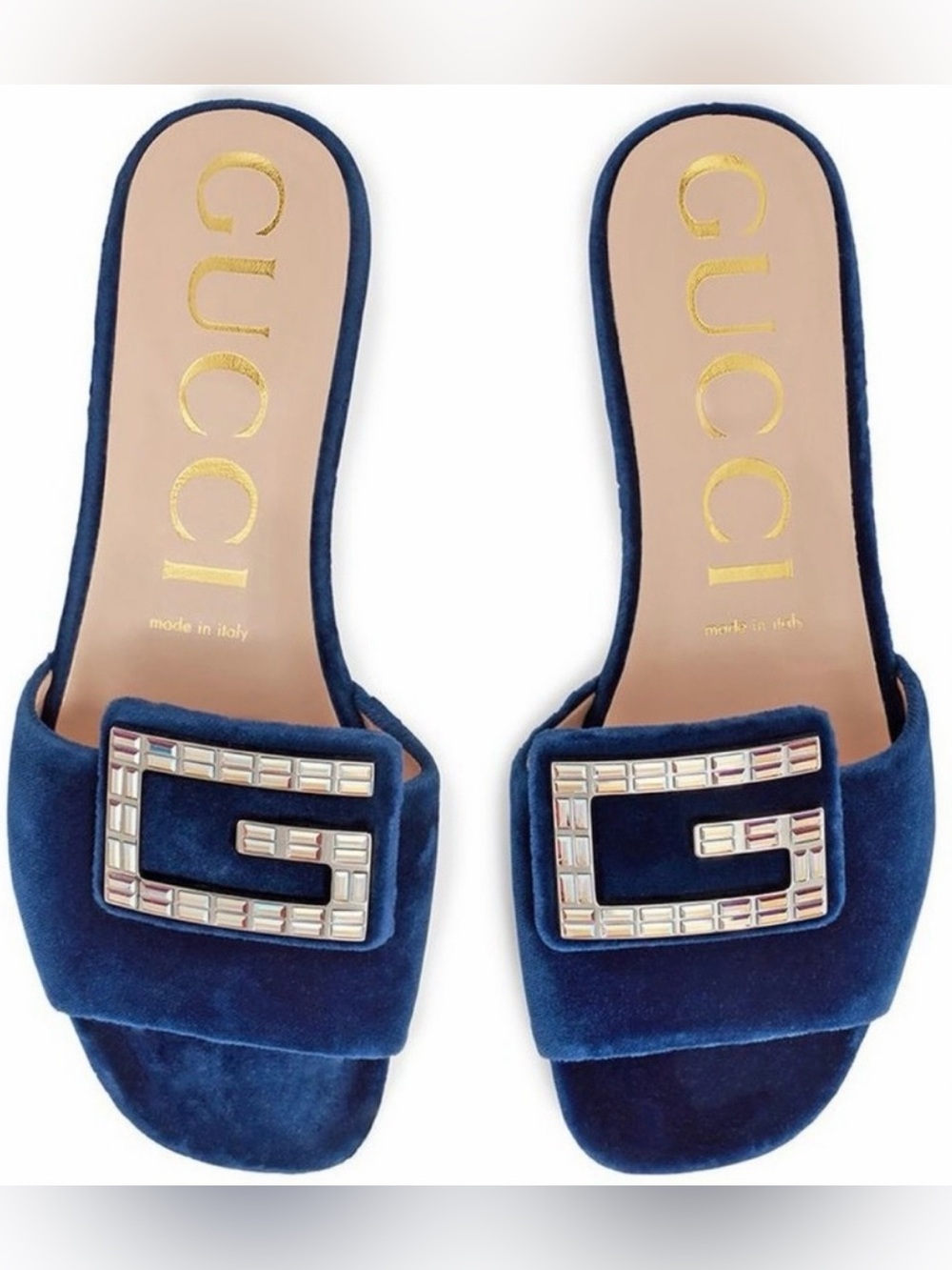 Authentic Gucci Madelyn Velvet Slides